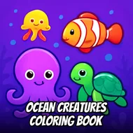 Ocean Creatures Coloring Book - Charades Game game